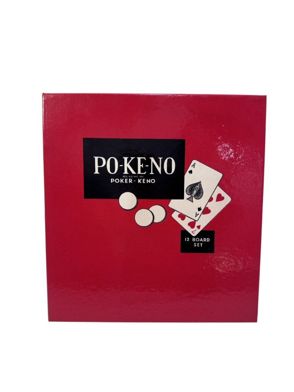 VINTAGE 1960's PO-KE-NO BOARD GAME 12 BOARD SET POKER-KENO NEW IN BOX